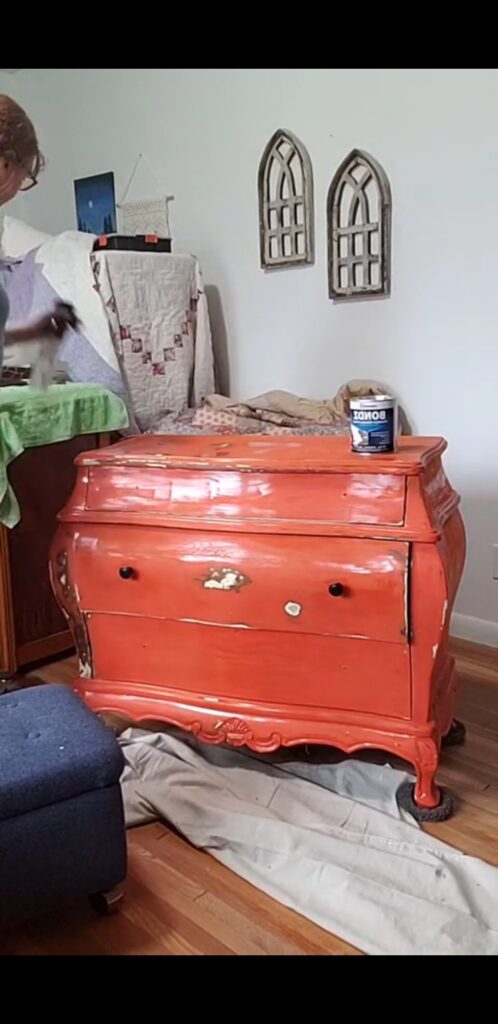 Before Picture of the Bombay Chest of Drawers