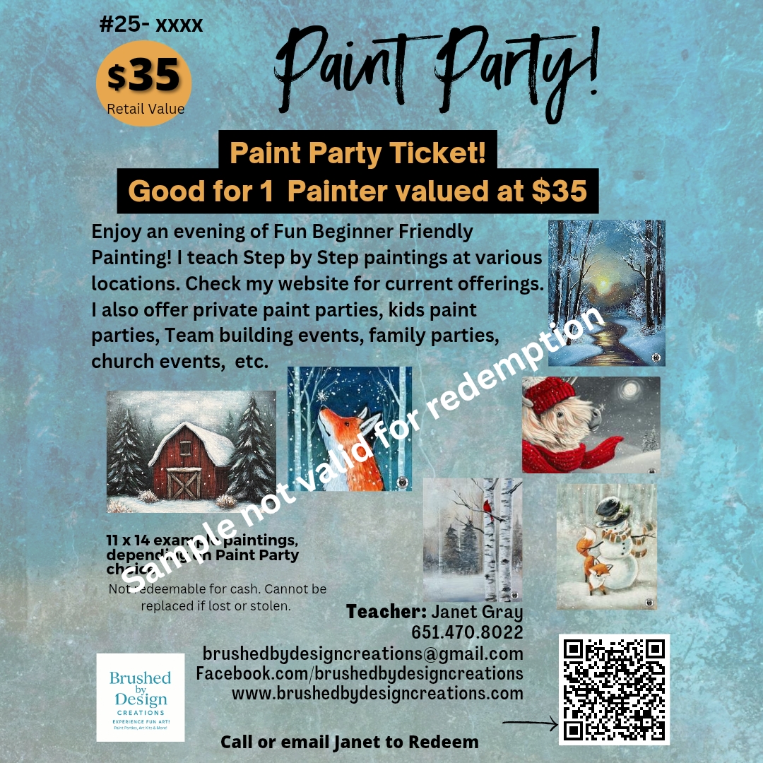 Paint Party Gift Certificate