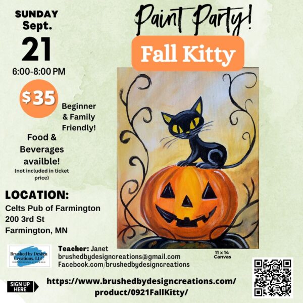 09.21.25 Fall Kitty Paint Party, Celts Pub of Farmington, Farmington, MN 6:00 PM