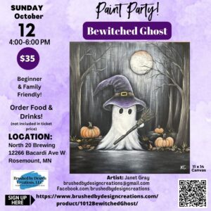 10.12.25 Bewitched Ghost at North 20 Brewing, Rosemount, MN at 4 PM