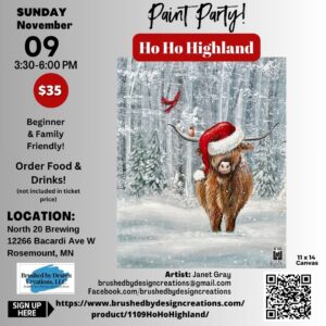 11.09.25 Ho Ho Highland Paint Party North 20 Brewing, Rosemount, MN at 3:30 PM