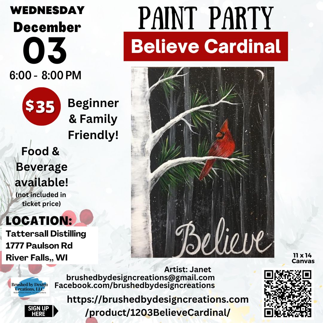 12.03.25 Tattersall Distilling paint and sip paint party, River Falls, WI