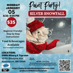 01.05.26 Silver Snowfall Paint Party, OMNI Winery & Taproom, Rosemount, MN at 6:30 PM