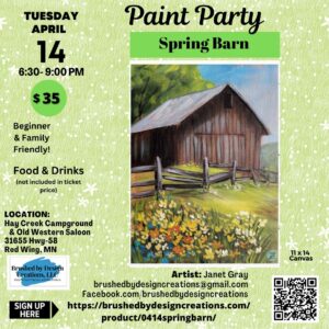 04.14.26 Paint Party, Hay Creek Saloon, Red Wing, 6:30 PM