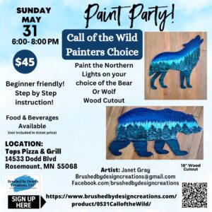 05.31.26 Call of the Wild Paint Party, Tops Pizza & Grill, Rosemount, MN at 6:00 PM