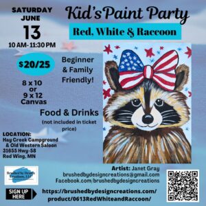 06.13.26 Red, White & Raccoon Paint Party, Hay Creek Saloon, Red Wing, 10:00 AM