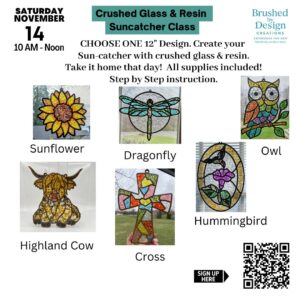 11.14.26 Crushed Glass & Resin Sun Catcher Art Party, Kenyon/Wannamingo Community Education in Kenyon, MN at 10 AM