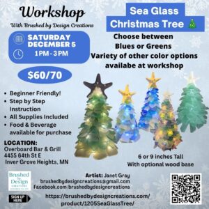 12.05.26 Sea Glass Christmas Tree Workshop, Overboard Bar & Grill, Inver Grove Heights, MN at 1:00 PM
