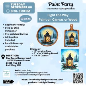12.08.26 Light The Way Paint Party, Hay Creek Saloon, Red Wing, 6:30 PM