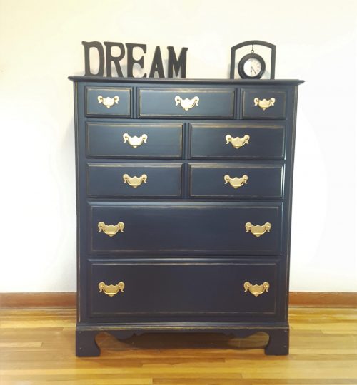 Navy Chest of Drawers